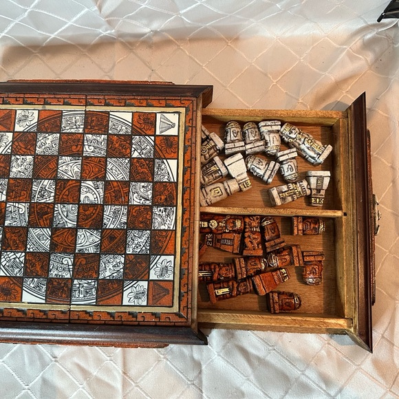 Hand Carved Wooden Chess Set - Picture 9 of 11